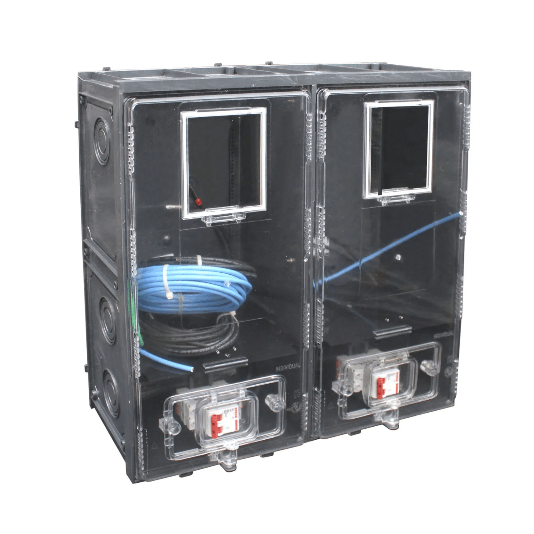 CAIXA DE LUZ 2 MEDIDORES PADRÃO EDP BANDEIRANTE SEM CABO - SEM KIT - Engenharia M.E